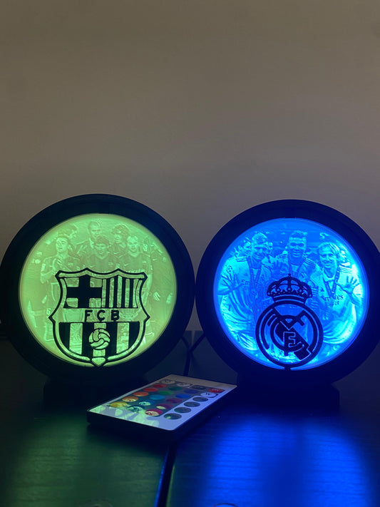 Lámparas LED de Fútbol - Barça, Real Madrid...