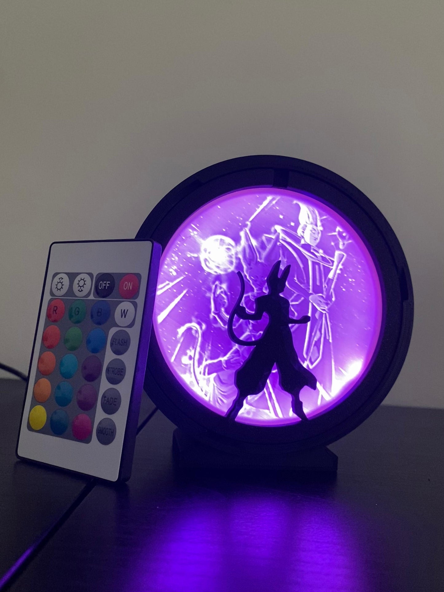Lámpara LED Beerus X Whis - Lámparas LED Dragon Ball diseño impresión 3D