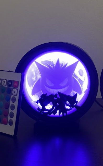 Lámpara LED Gengar Evolutions - Lámparas LED Pokemon diseño impresión 3D