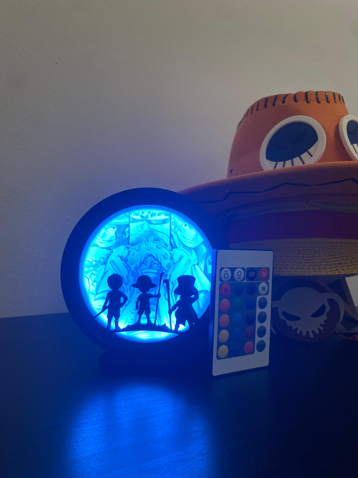 Lámpara Luffy Sabo Ace - Lámparas LED One Piece impresión 3D