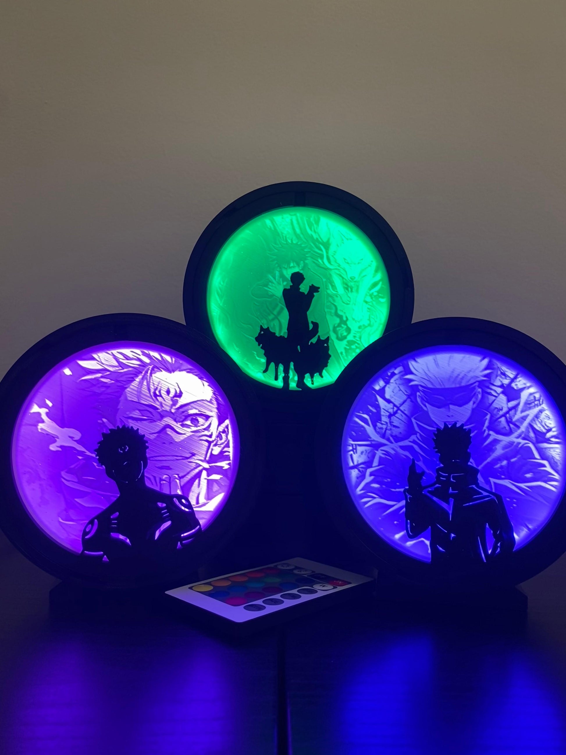 Lámparas LED Jujutsu Kaisen diseño impresión 3D
