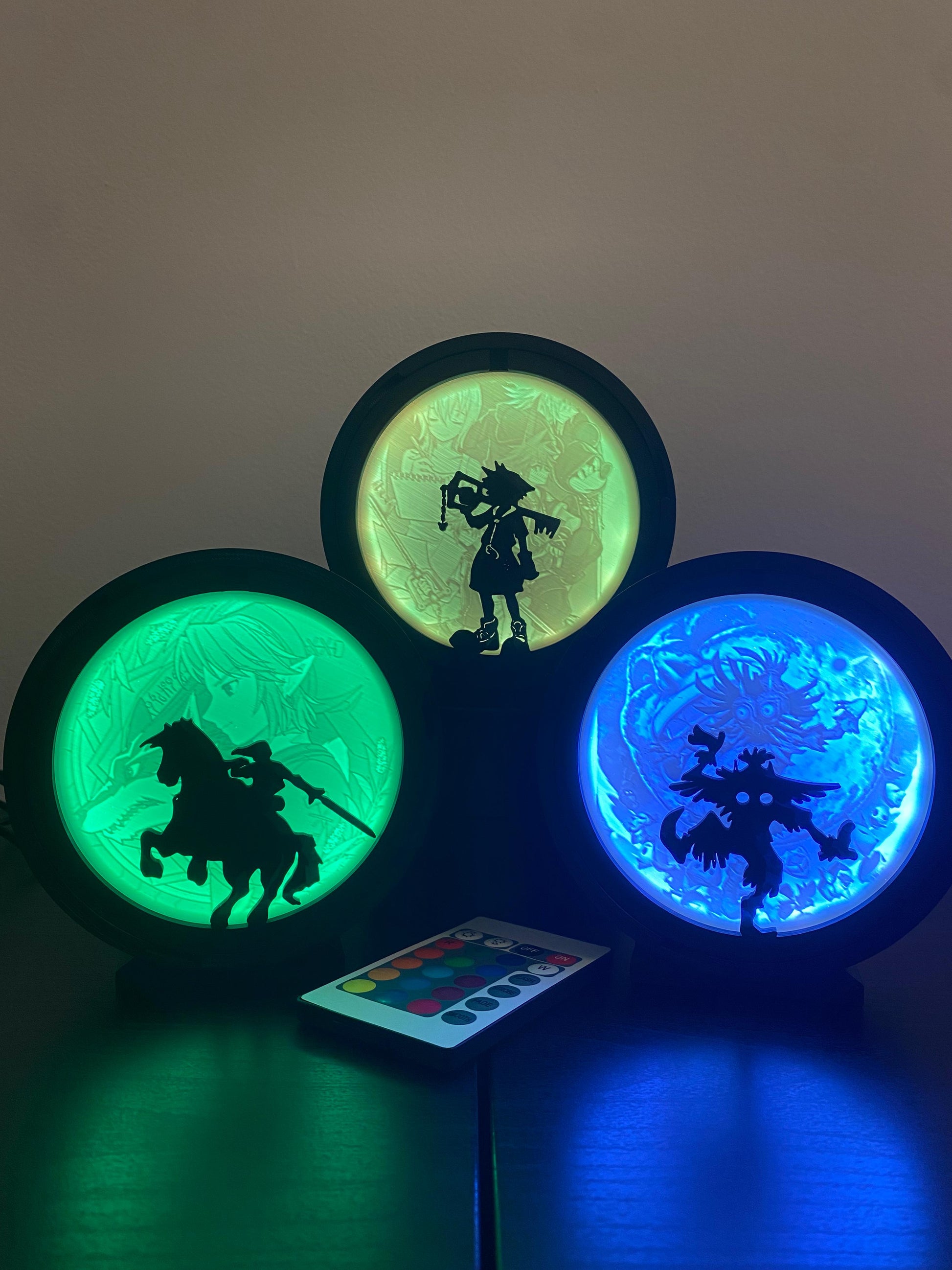 Lámparas LED Videojuegos diseño impresión 3D