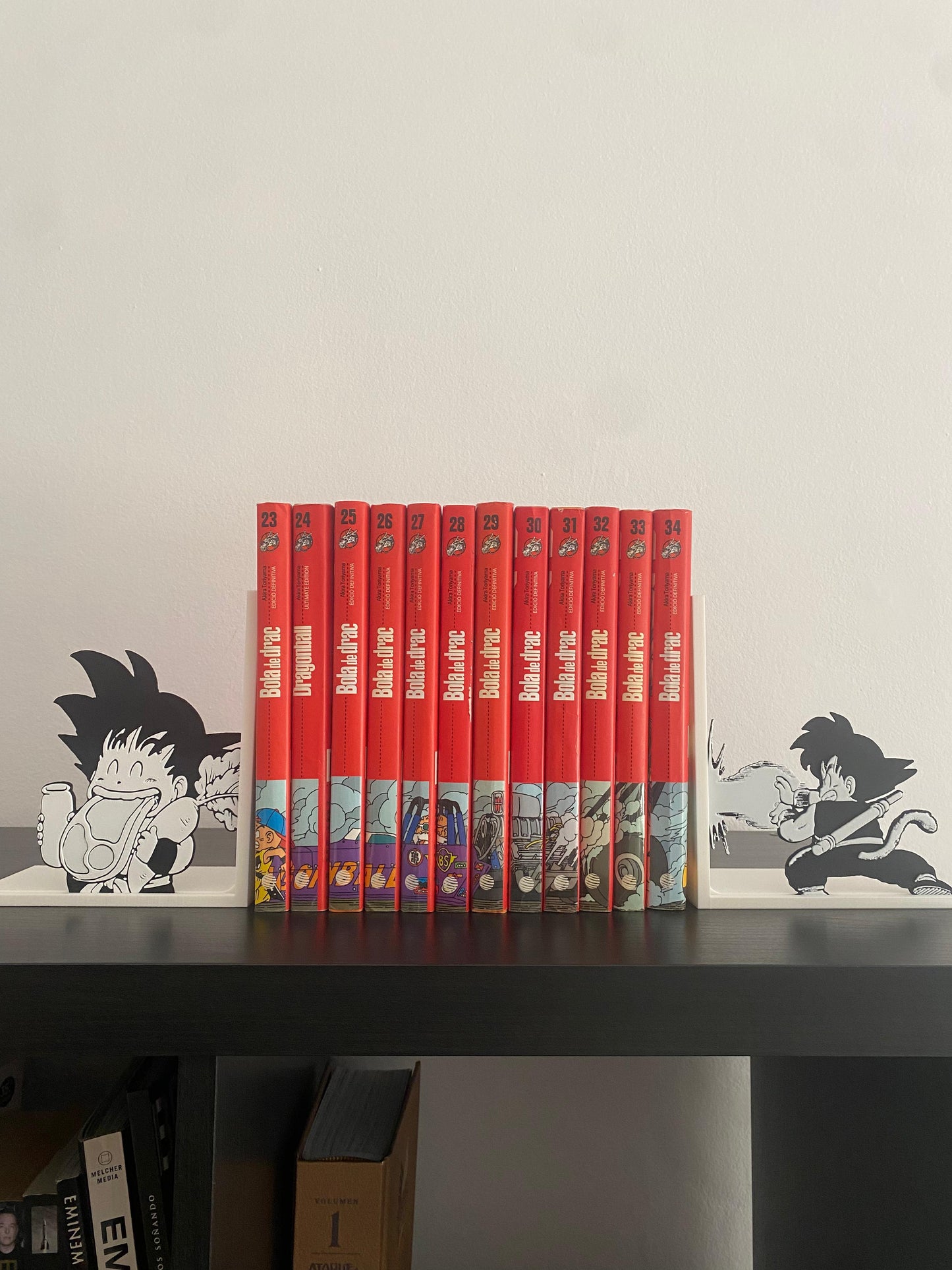Sujetalibros anime impresión 3D de Dragon Ball - Goku comiendo y Goku Kamehameha