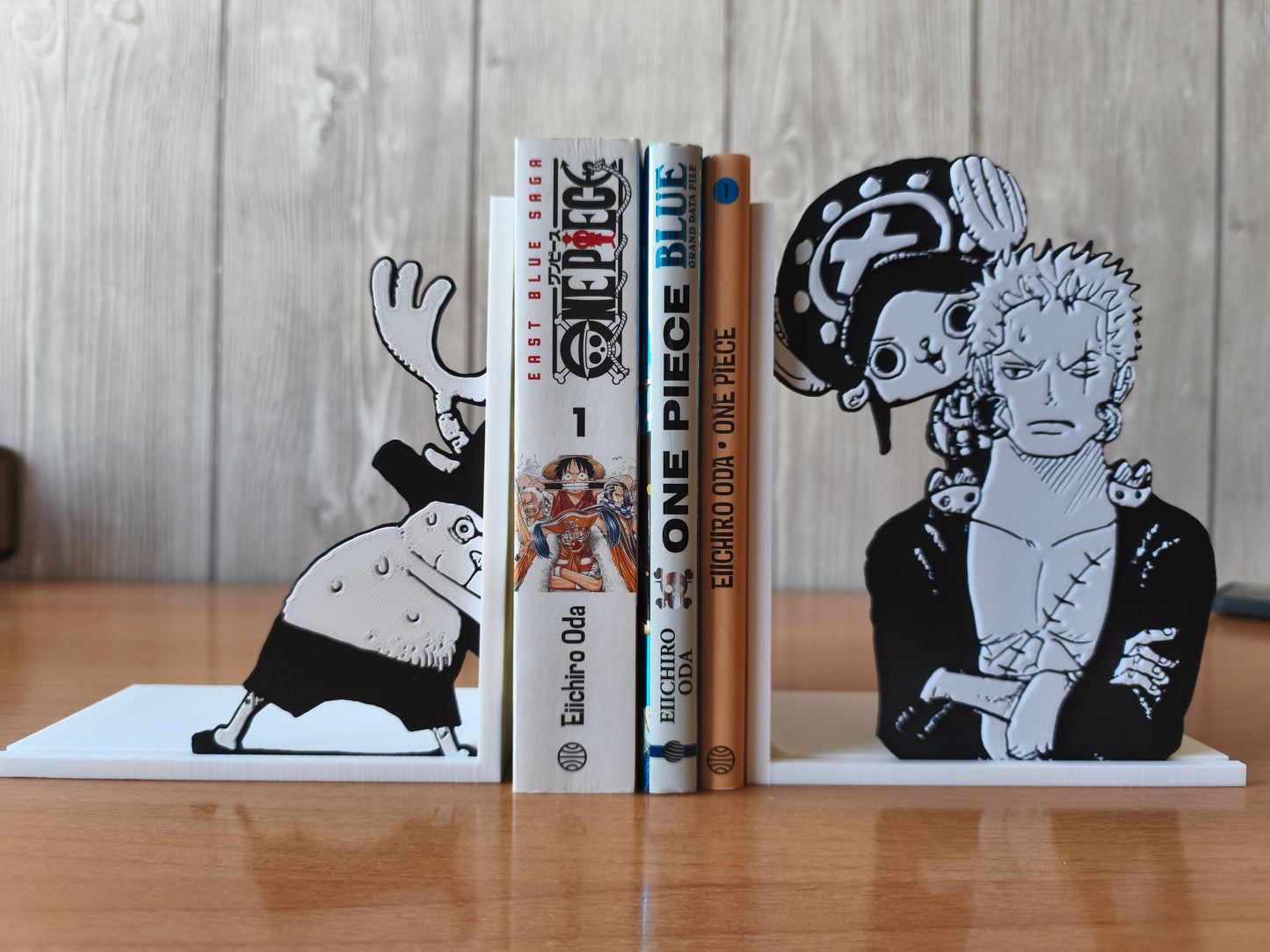 Sujetalibros anime impresión 3D de One Piece - Chopper escondido y Zoro Chopper