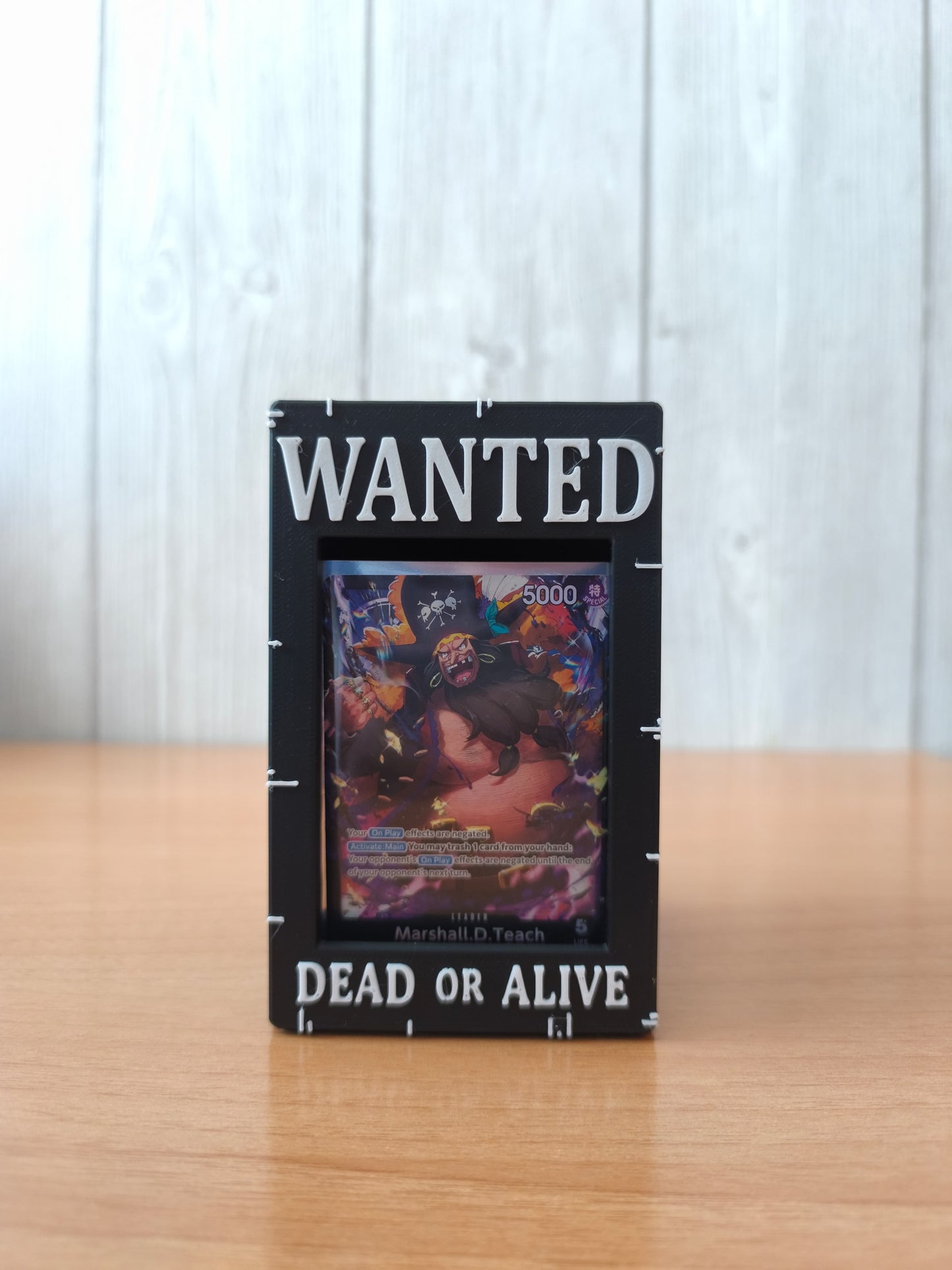 caja mazo cartas one piece wanted barbanegra negro
