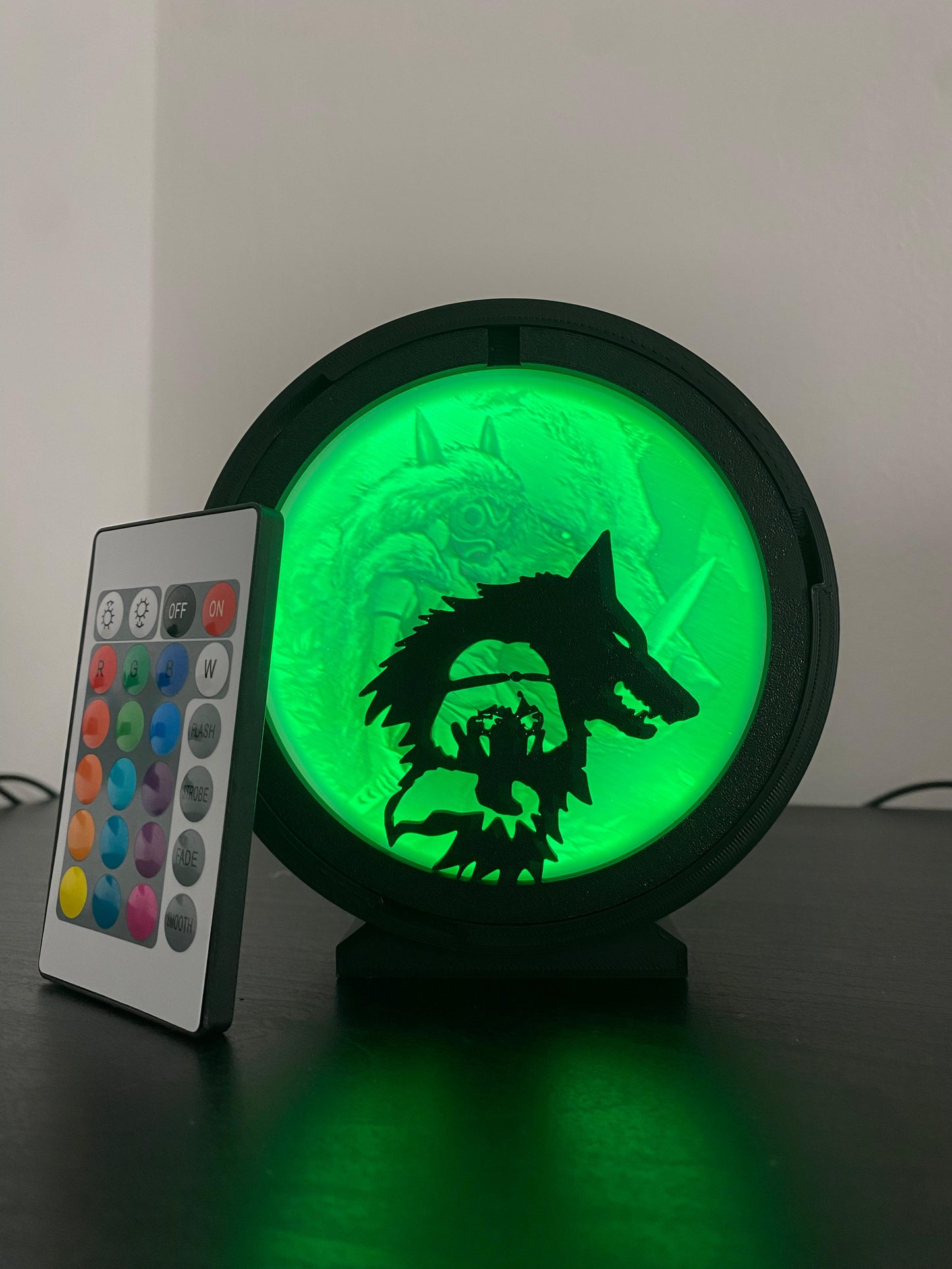 lampara led estudio ghibli mononoke lobo